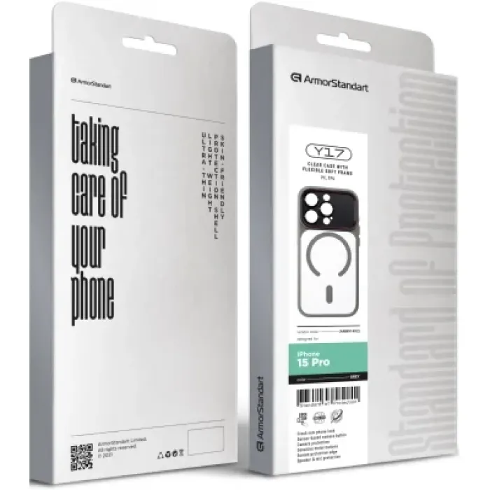 Чохол до мобільного телефона Armorstandart Y17 MagCase Apple iPhone 15 Pro Grey (ARM91492)