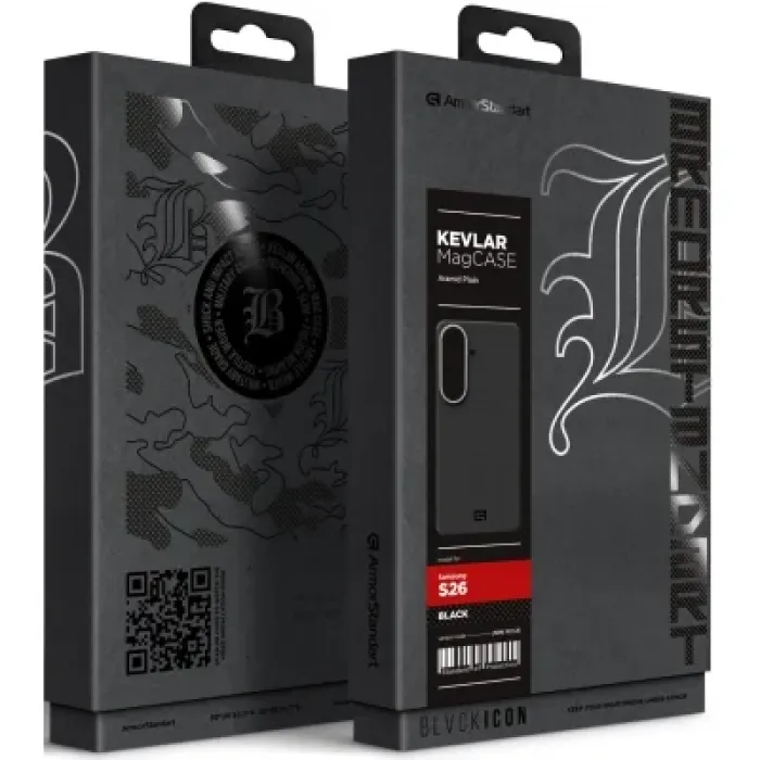 Чохол до мобільного телефона Armorstandart BlackIcon Aramid Plain MagCase Samsung S26 Black (ARM90164)