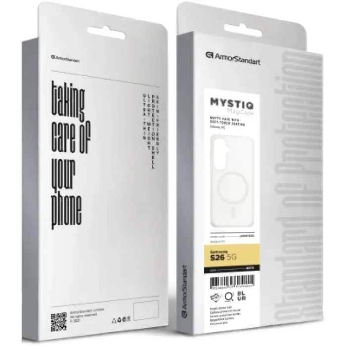 Чохол до мобільного телефона Armorstandart Mystiq MagCase Samsung S26 5G White (ARM91630)