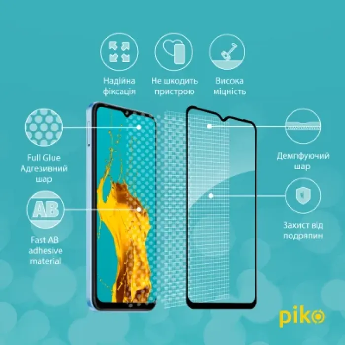 Скло захисне Piko Full Glue Tecno Pop 6 Pro Black (1283126551628)