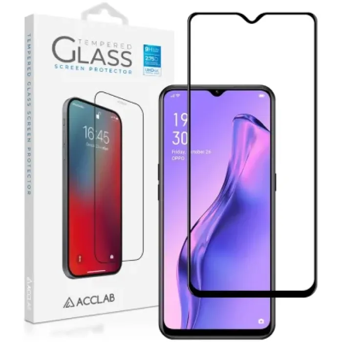 Скло захисне ACCLAB Full Glue Oppo A31 Black (1283126508349)