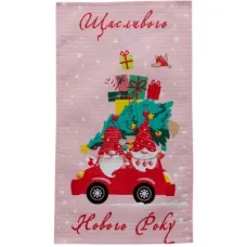 Рушник Прованс кухонний вафельний Щасливого Нового року 33 х 60 см (038618)