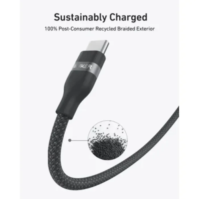 Дата кабель USB-C to USB-C 1.8m 240W braided Anker (A82E2H11)