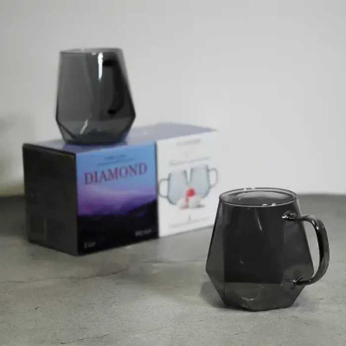 Набір чашок Vittora Diamond з боросилікатного скла 2 шт 300 мл (VT-5102-300)