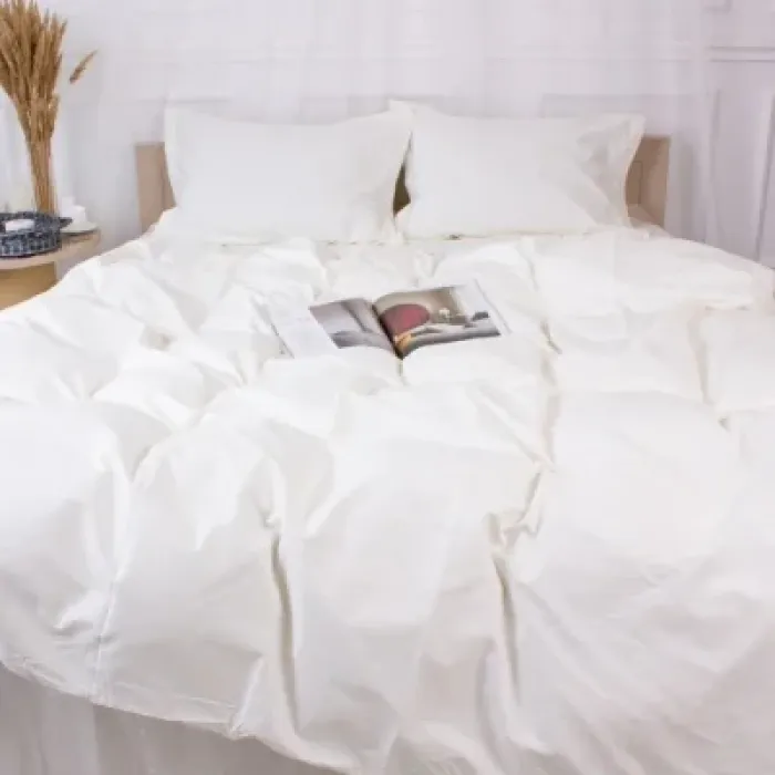 Постільна білизна MirSon Poplin Line 002 Milky White 2 x 143 x 210 (2200006277811)