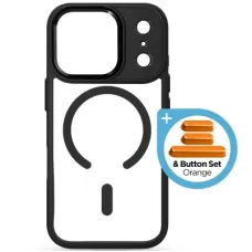 Чохол до мобільного телефона Armorstandart Unit-C MagCase Apple iPhone 17 Pro Black + Orange Button Set (ARM90585)
