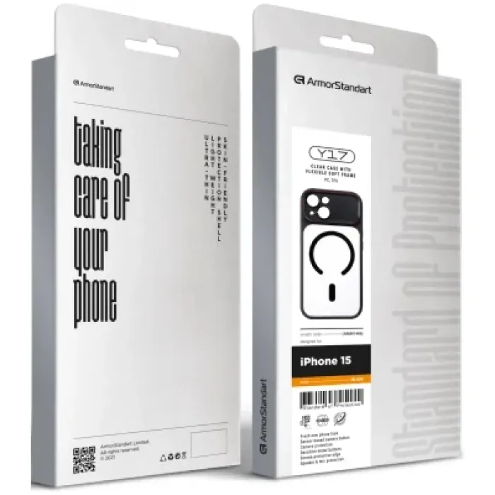Чохол до мобільного телефона Armorstandart Y17 MagCase Apple iPhone 15 Black (ARM91486)