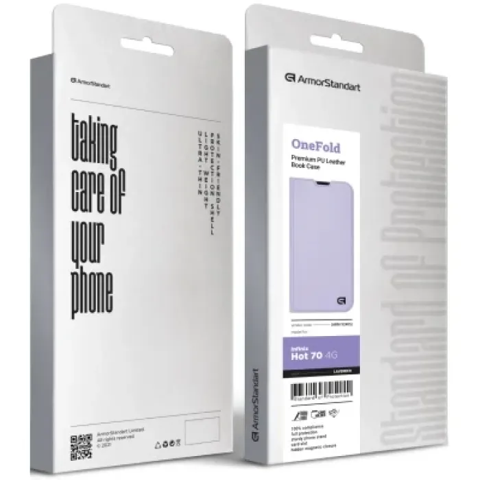 Чохол до мобільного телефона Armorstandart OneFold Case Infinix Hot 70 4G Lavender (ARM92405)