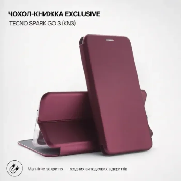 Чохол до мобільного телефона BeCover Exclusive Tecno Spark Go 3 (KN3) Red Wine (716176)