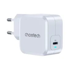 Зарядний пристрій Choetech USB-C PD45W QC3.0/PPS GaN (PD8007-EU-WH)