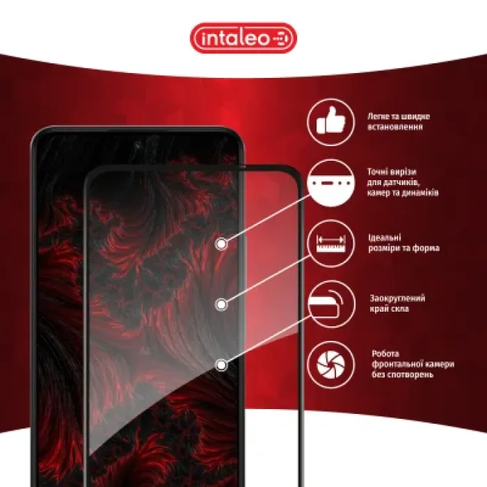 Скло захисне Intaleo Full Glue Xiaomi Redmi Note 14 5G Black (1283126599460)