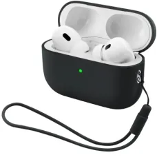 Чохол для навушників Armorstandart Silicone Case with straps For Apple AirPods Pro 3 Black (ARM91276)