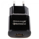 Зарядний пристрій Grand-X CH-550BM QC3.0 22.5W + cable USB to Micro 5P 1.0m black (CH-550BM)