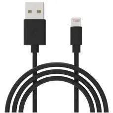 Дата кабель USB 2.0 AM to Lightning 1.0m Cu, 2.1А, Black Grand-X (PL01B)