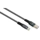 Дата кабель USB 2.0 AM to USB-C 1.0m flat nylon gray Vinga (VCPDCTCFNB1GR)