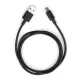 Дата кабель USB 2.0 AM to USB-C 1.0m PVC black Vinga (VCPDCTC1BK)