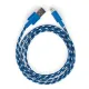 Дата кабель USB 2.0 AM to USB-C 1.0m 2color nylon blue Vinga (VCPDCTCNB31B)