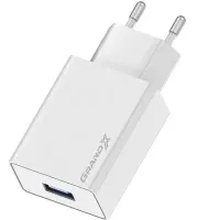 Зарядний пристрій Grand-X 5V 2.1A White (CH-03W)
