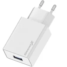 Зарядний пристрій Grand-X 5V 2.1A White (CH-03W)