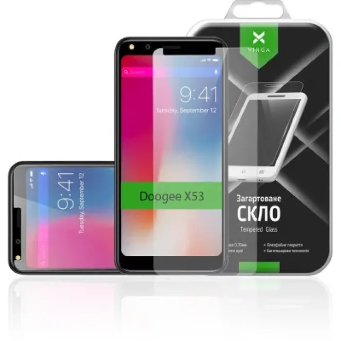 Скло захисне Vinga для Doogee X53 (VTPGS-DX53)
