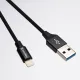 Дата кабель USB 2.0 AM to Lightning 1.0m black ColorWay (CW-CBUL004-BK)