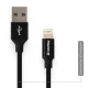 Дата кабель USB 2.0 AM to Lightning 1.0m black ColorWay (CW-CBUL004-BK)