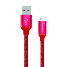 Дата кабель USB 2.0 AM to Micro 5P 1.0m 2.1А red ColorWay (CW-CBUM002-RD)