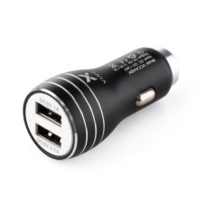 Зарядний пристрій Vinga Dual USB Car Charger aluminium 15.5W Max (VCCAABK)