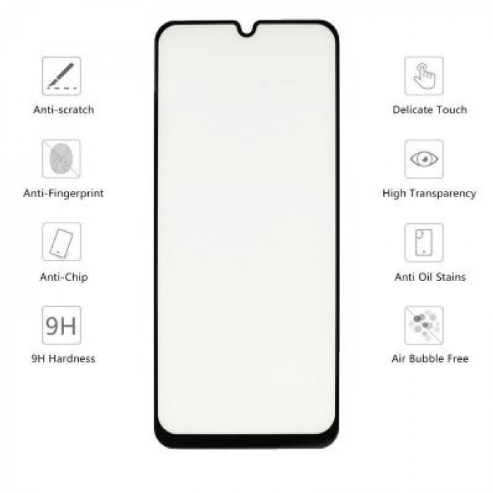 Скло захисне Drobak для Samsung Galaxy A50s (Black) (441624)
