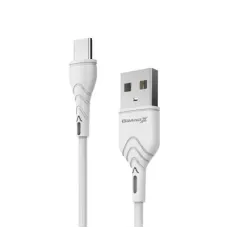 Дата кабель USB 2.0 AM to USB-C 1.0m White Grand-X (PC-03W)