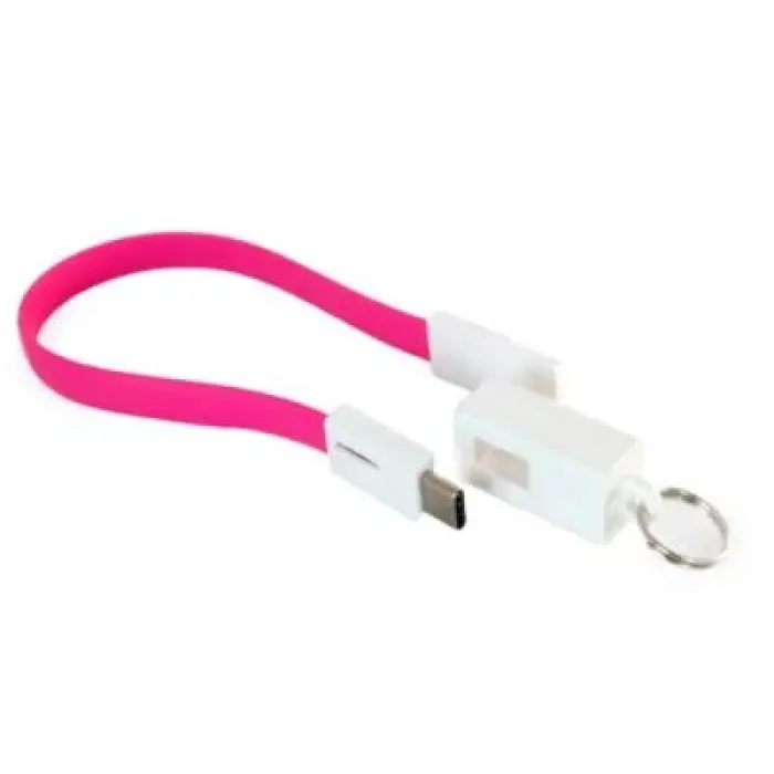 Дата кабель USB 2.0 AM to USB-C 0.18m pink Extradigital (KBU1788)