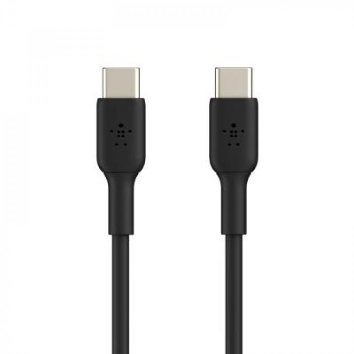 Дата кабель USB-C to USB-C 1.0m PVC black Belkin (CAB003BT1MBK)