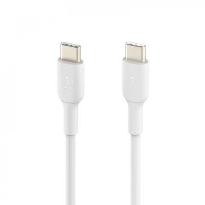 Дата кабель USB-C to USB-C 1.0m PVC white Belkin (CAB003BT1MWH)