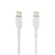 Дата кабель USB-C to USB-C 1.0m PVC white Belkin (CAB003BT1MWH)