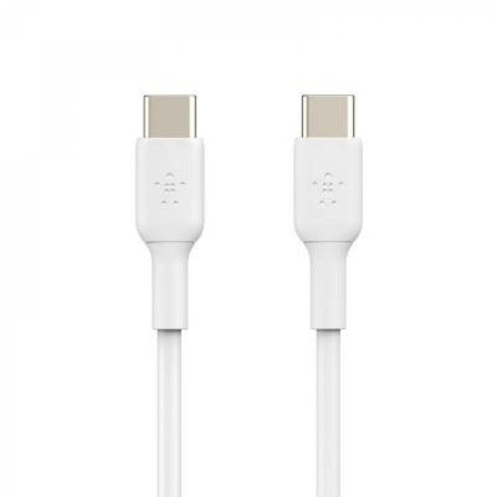 Дата кабель USB-C to USB-C 1.0m PVC white Belkin (CAB003BT1MWH)