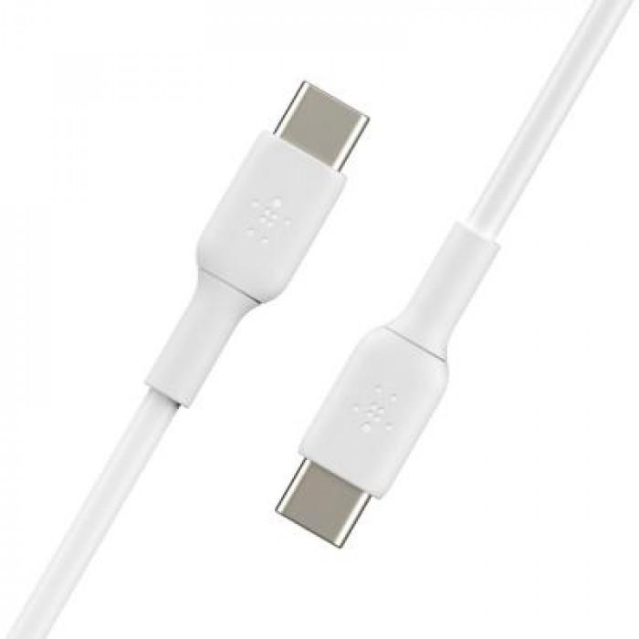 Дата кабель USB-C to USB-C 1.0m PVC white Belkin (CAB003BT1MWH)