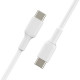 Дата кабель USB-C to USB-C 1.0m PVC white Belkin (CAB003BT1MWH)