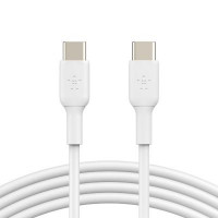 Дата кабель USB-C to USB-C 1.0m PVC white Belkin (CAB003BT1MWH)