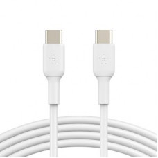 Дата кабель USB-C to USB-C 1.0m PVC white Belkin (CAB003BT1MWH)