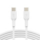 Дата кабель USB-C to USB-C 1.0m PVC white Belkin (CAB003BT1MWH)