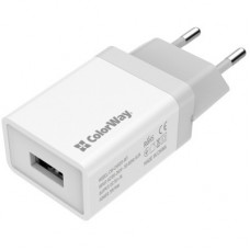 Зарядний пристрій ColorWay 1USB 1A (CW-CHS011-WT)