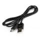 Дата кабель USB 2.0 AM to USB-C 1.0m 3A 18W PVC black Vinga (VCPUSBTC3ABK)