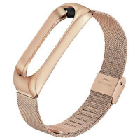 Ремінець до фітнес браслета BeCover Metal для Xiaomi Mi Band 3/4 Rose Gold (704654)
