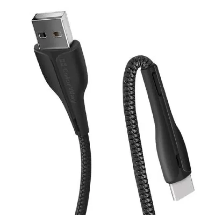 Дата кабель USB 2.0 AM to USB-C 1.0m led black ColorWay (CW-CBUC034-BK)