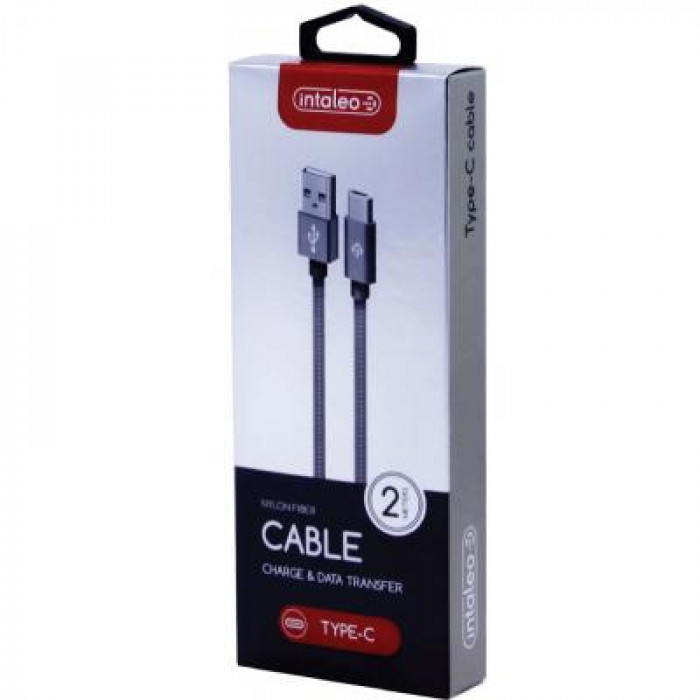 Дата кабель USB 2.0 AM to USB-C 2.0m CBGNYT2 grey Intaleo (1283126489143)