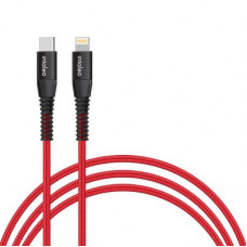 Дата кабель USB-C to Lightning 1.2m 18W red Intaleo (1283126504129)