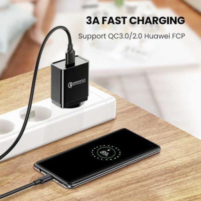 Дата кабель USB 3.0 AM to USB-C 1.0m US184 Black Ugreen (20882)