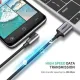 Дата кабель USB 2.0 AM to USB-C 1.0m 90° corner braid black Ugreen (50941)