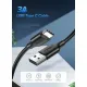 Дата кабель USB 2.0 AM to USB-C 2.0m US287 Black Ugreen (60118)