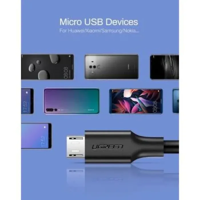 Дата кабель USB 2.0 AM to Micro 5P 1.0m US289 Black Ugreen (60136)